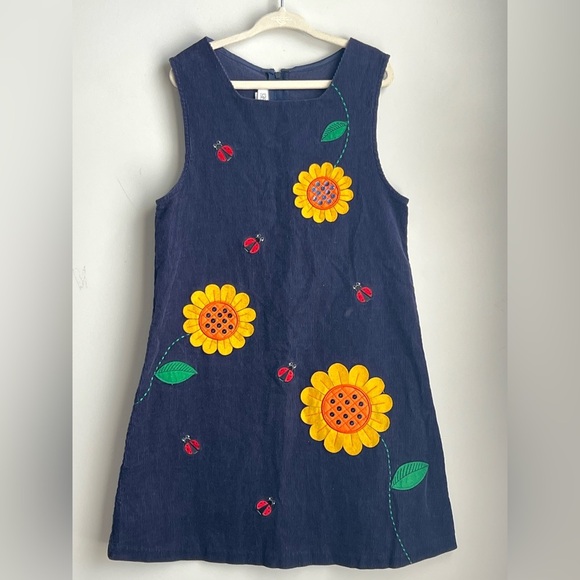 Bonnie Jean Blue and Yellow Sleeveless Sundress - Picture 1 of 7